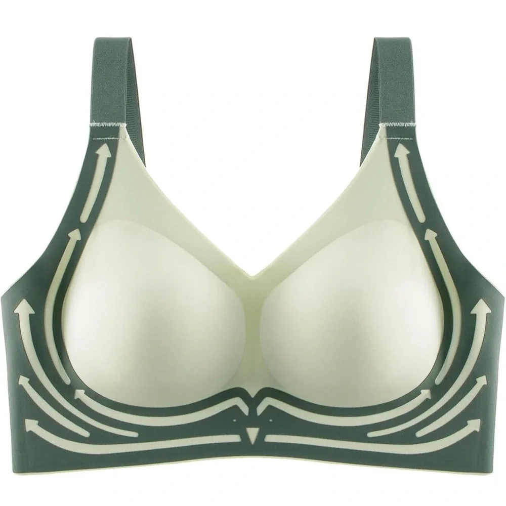 Elegant Olive Green Sports Bra - Picture 6 of 6